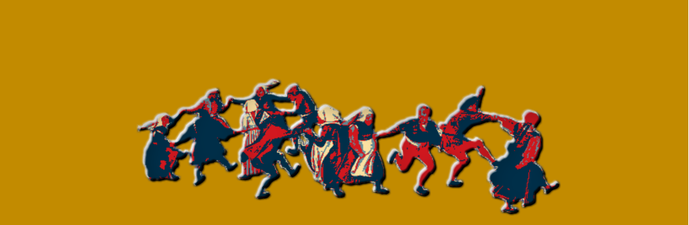 Illustration of a group of people dancing.