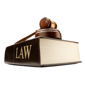 image of a gavel on a book entitled 'law', representing power imbalance